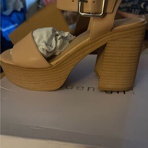 Madden Girl Beige Platform Heels